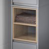 SoBuy BZR147-DG Meuble Colonne Armoire de Salle de Bain Étagère Étroite avec 2 Portes et 2 Compartiments