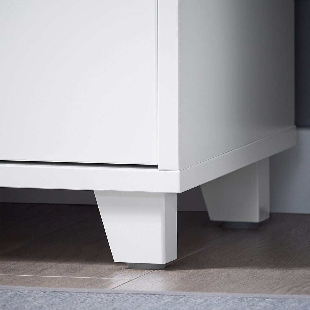 SoBuy BZR148-W Meuble Sous Lavabo de Salle de Bain, Meuble Sous Vasque à 2 Portes