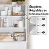 SoBuy BZR150-W intérieur colonne salle de bain – étagères réglables en 3 hauteurs pour produits de soin et serviettes