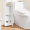 SoBuy BZR151-W Dulap de baie pentru spații înguste - Dulap compact de depozitare cu raft reglabil și sertar, pentru baie - Dulap de toaletă din lemn, alb, 20x20x96 cm