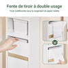 SoBuy BZR151-W Dulap de baie pentru spații înguste - Dulap compact de depozitare cu raft reglabil și sertar, pentru baie - Dulap de toaletă din lemn, alb, 20x20x96 cm