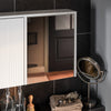 SoBuy BZR153-W Dulap de perete cu oglindă, Dulap de depozitare, Unitate superioară cu 2 uși, Rafturi reglabile, 60x15x46 cm