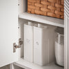 SoBuy BZR157-W Dulap sub chiuvetă pentru baie, Dulap de depozitare cu rafturi reglabile, Rezistent la umiditate, Ideal pentru băi mici, Alb, MDF 60x61x30cm