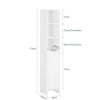 SoBuy BZR158-W Mobilier baie cu coș de rufe, coloană de baie, dulap înalt, îngust din MDF alb, cu rafturi reglabile, depozitare deschisă perfectă pentru spații mici 30x170x30 cm