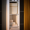 SoBuy BZR158-W Mobilier baie cu coș de rufe, coloană de baie, dulap înalt, îngust din MDF alb, cu rafturi reglabile, depozitare deschisă perfectă pentru spații mici 30x170x30 cm