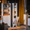 SoBuy BZR158-W Mobilier baie cu coș de rufe, coloană de baie, dulap înalt, îngust din MDF alb, cu rafturi reglabile, depozitare deschisă perfectă pentru spații mici 30x170x30 cm