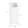 SoBuy BZR161-W Meuble Salle de Bain avec Panier à Linge Armoire de Salle de Bain avec Sac Amovible & Pieds protégés par Silicone Meuble buanderie Compact pour WC invités, Blanc 30x97x30cm