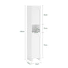 SoBuy BZR163-W Meuble Colonne, Armoire Haute de Salle de Bain Étroit avec 2 Portes Étagères Réglables