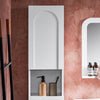 SoBuy BZR163-W Meuble Colonne, Armoire Haute de Salle de Bain Étroit avec 2 Portes Étagères Réglables