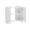 SoBuy BZR164-W Meuble sous-Lavabo, Meuble sous-Vasque à 2 étages réglable et 2 Portes de Salle de Bain
