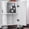 SoBuy BZR164-W Meuble sous-Lavabo, Meuble sous-Vasque à 2 étages réglable et 2 Portes de Salle de Bain