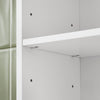 SoBuy BZR165-W Meuble Salle de Bain Colonne Rangement WC Armoire Salle de Bain avec Portes et Étagères 3 Niveaux Réglables Meuble Rangement au-Dessus de WC ou Machine à Laver Blanc 65x182x20cm