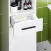 SoBuy BZR166-W Meuble Colonne, Armoire de Rangement Placard de Rangement Étroite, 1 Tiroir, 2 Portes et 2 Étagères Réglables