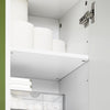 SoBuy BZR166-W Meuble Colonne, Armoire de Rangement Placard de Rangement Étroite, 1 Tiroir, 2 Portes et 2 Étagères Réglables
