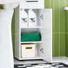 SoBuy BZR166-W Meuble Colonne, Armoire de Rangement Placard de Rangement Étroite, 1 Tiroir, 2 Portes et 2 Étagères Réglables