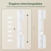 SoBuy BZR167-GW Meuble Colonne Salle de Bain, Armoire de Rangement Placard de Rangement Étroite, 1 Tiroir, 2 Portes et 5 Compartiments Ouverts, Étagères Réglables, Blanc Brillant, 20x20x180 cm