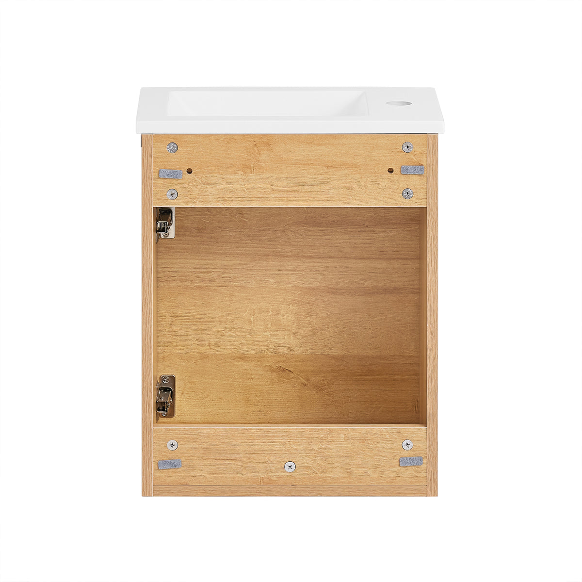SoBuy BZR169-N Meuble Suspendu pour Lavabo Armoire de Salle de Bain avec Vasque Ensemble de Lavabo en céramique