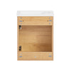 SoBuy BZR169-N Dulap suspendat pentru lavoar, Dulap de baie cu lavoar ceramic Set de lavoar