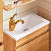 SoBuy BZR169-SET Meuble Suspendu pour Lavabo avec Miroir Meuble sous Vasque avec Miroir Ensemble de Lavabo en céramique avec Miroir