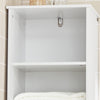 SoBuy BZR17-W Coloană baie, Dulap baie depozitare cu dulap și 3 rafturi deschise, Mobilier compact mic cu 1 sertar pentru toaletă, dormitor 40x161x35 cm