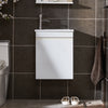SoBuy BZR170-SET Dulap suspendat pentru lavoar cu oglindă, Set mobilier baie cu oglindă și lavoar ceramic