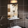 SoBuy BZR170-SET Dulap suspendat pentru lavoar cu oglindă, Set mobilier baie cu oglindă și lavoar ceramic