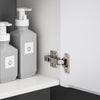SoBuy BZR170-W Dulap suspendat pentru lavoar, Dulap de baie cu lavoar, cu chiuvetă, Set lavoar ceramic
