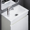 SoBuy BZR170-W Dulap suspendat pentru lavoar, Dulap de baie cu lavoar, cu chiuvetă, Set lavoar ceramic