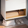 SoBuy BZR171-N Dulap suspendat pentru lavoar, Set lavoar cu vas din ceramică, 1 Sertar și 1 Compartiment