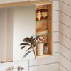 SoBuy BZR173-NArmoire Murale avec Miroir, Placard de Rangement, Meuble Haut avec 1 Porte, Étagères Réglables, 60x15x50 cm