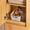 SoBuy BZR175-N Colonne de Salle de Bain Suspendue Armoire de Toilette Meuble Rangement, 2 Portes, Étagères Réglables