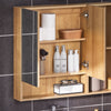 SoBuy BZR177-N Armoire Murale avec Miroir, Placard de Rangement,Meuble Haut avec 2 Portes, Étagère Réglable, 80x13x70 cm