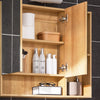 SoBuy BZR177-N Armoire Murale avec Miroir, Placard de Rangement,Meuble Haut avec 2 Portes, Étagère Réglable, 80x13x70 cm