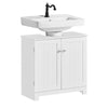 SoBuy BZR18-II-W Mască lavoar 60 cm – Decupaj Sifon, Spațiu de depozitare, Alb