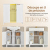 SoBuy BZR18-II-W Mască lavoar 60 cm – Decupaj Sifon, Spațiu de depozitare, Alb