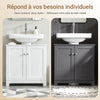 SoBuy BZR18-II-W Mască lavoar 60 cm – Decupaj Sifon, Spațiu de depozitare, Alb