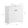 SoBuy BZR18-W Dulap sub chiuvetă Baie – Dulap sub lavoar cu uși și raft reglabil – Mobilier de depozitare baie compact din MDF, Alb, 60x60x29cm