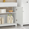 SoBuy BZR18-W Dulap sub chiuvetă Baie – Dulap sub lavoar cu uși și raft reglabil – Mobilier de depozitare baie compact din MDF, Alb, 60x60x29cm