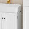 SoBuy BZR18-W Dulap sub chiuvetă Baie – Dulap sub lavoar cu uși și raft reglabil – Mobilier de depozitare baie compact din MDF, Alb, 60x60x29cm