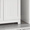 SoBuy BZR18-W Dulap sub chiuvetă Baie – Dulap sub lavoar cu uși și raft reglabil – Mobilier de depozitare baie compact din MDF, Alb, 60x60x29cm