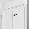 SoBuy BZR18-W Dulap sub chiuvetă Baie – Dulap sub lavoar cu uși și raft reglabil – Mobilier de depozitare baie compact din MDF, Alb, 60x60x29cm