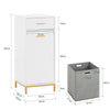 SoBuy BZR180-W Armoire à Linge, Corbeille à Linge, Meuble Bas de Salle de Bain sur Pieds, Armoire Toilette, Meuble de Rangement avec 1 Tiroir et 1 Panier à Linge Amovible, Blanc, 40x40x95cm