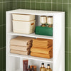 SoBuy BZR182-W Armoire de Salle de Bain Haute avec Sac à Linge, Colonne Meuble Salle de Bain avec 2 Portes, 2 Paniers à Linge Amovibles, 3 Compartiments Ouverts, 65x32x170 cm, Blanc