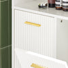SoBuy BZR182-W Armoire de Salle de Bain Haute avec Sac à Linge, Colonne Meuble Salle de Bain avec 2 Portes, 2 Paniers à Linge Amovibles, 3 Compartiments Ouverts, 65x32x170 cm, Blanc