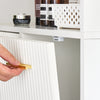 SoBuy BZR182-W Armoire de Salle de Bain Haute avec Sac à Linge, Colonne Meuble Salle de Bain avec 2 Portes, 2 Paniers à Linge Amovibles, 3 Compartiments Ouverts, 65x32x170 cm, Blanc