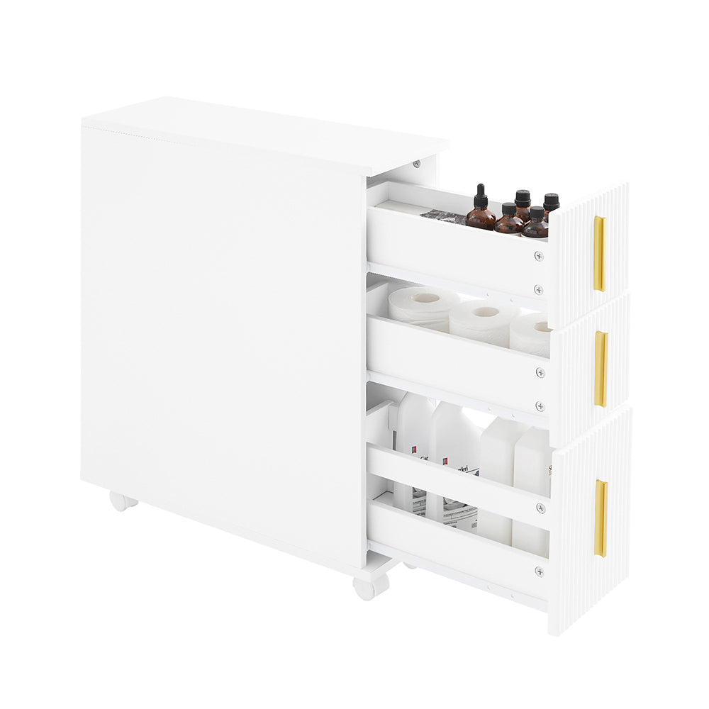 SoBuy BZR183-W Armoire Toilettes WC Support Papier Toilette Meuble de Salle de Bain