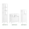 SoBuy BZR185-W Meuble sous-Lavabo, Meuble sous-Vasque Meuble de Rangement de Salle de Bain, 2 Étagères, 2 Portes Coulissantes
