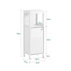 SoBuy BZR186-W Dulap Baie sub Chiuvetă, 30x30x89 cm, Dulap de Depozitare WC Alb, Design Slim, Ideal pentru Băi Mici