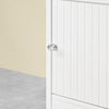 SoBuy BZR185-W Meuble sous-Lavabo, Meuble sous-Vasque Meuble de Rangement de Salle de Bain, 2 Étagères, 2 Portes Coulissantes