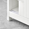 SoBuy BZR185-W Meuble sous-Lavabo, Meuble sous-Vasque Meuble de Rangement de Salle de Bain, 2 Étagères, 2 Portes Coulissantes